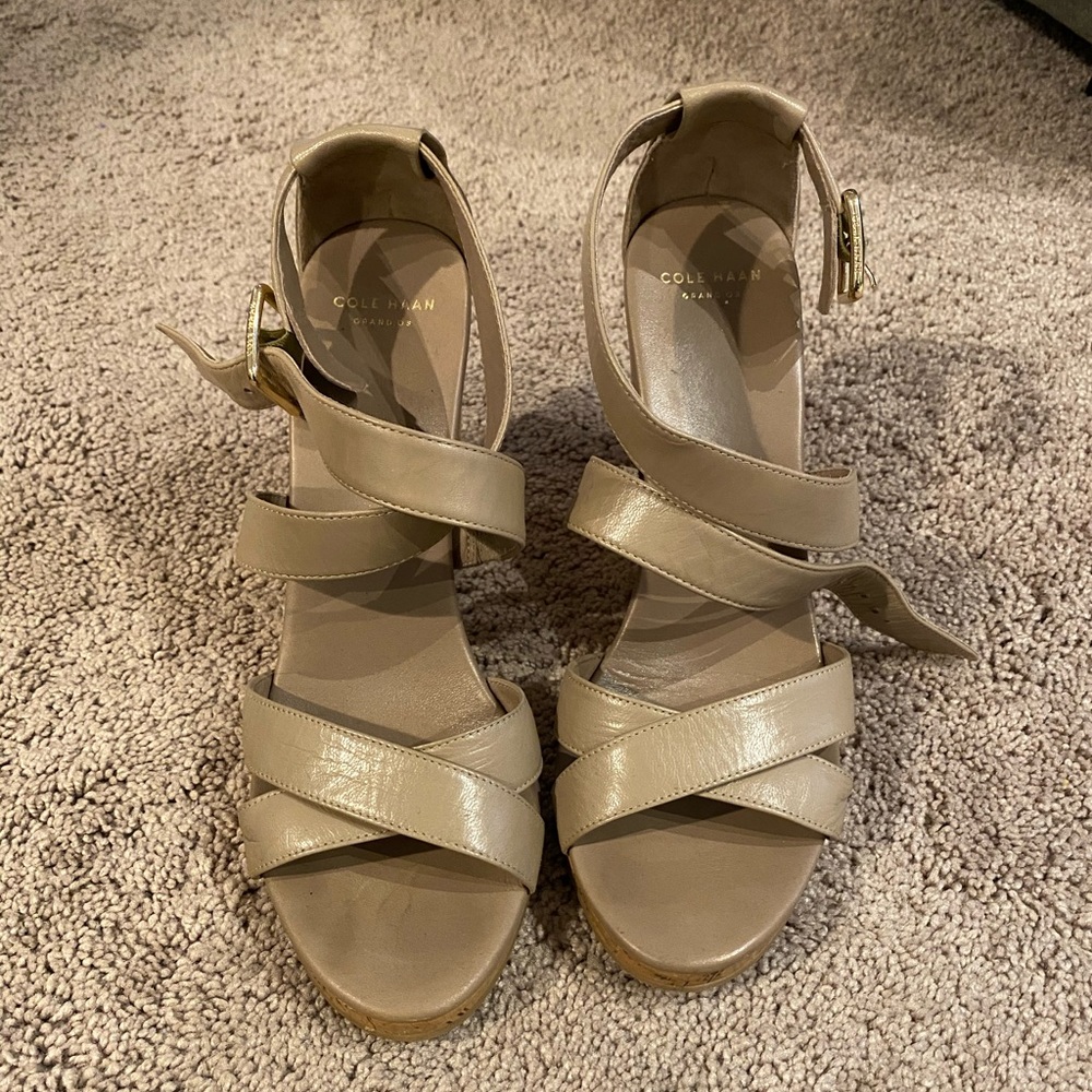 Cole Haan Nude Wedges